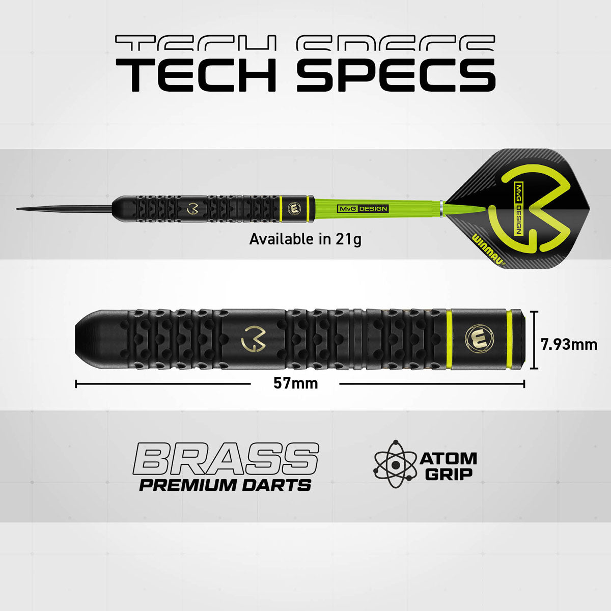 Winmau Michael van Gerwen MvG SE Brass Steel Tip Darts