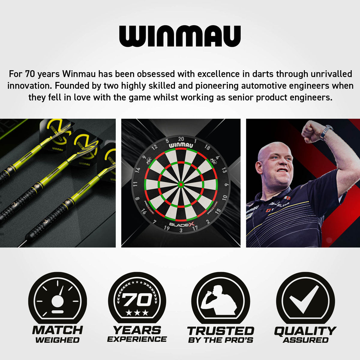 Winmau Michael van Gerwen MvG SE Brass Steel Tip Darts