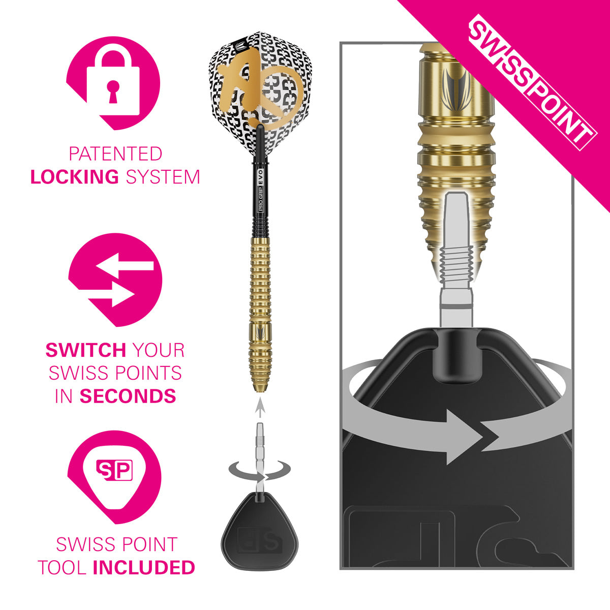 Target Bolide Envy 03 90% Tungsten SP Steel Tip Darts