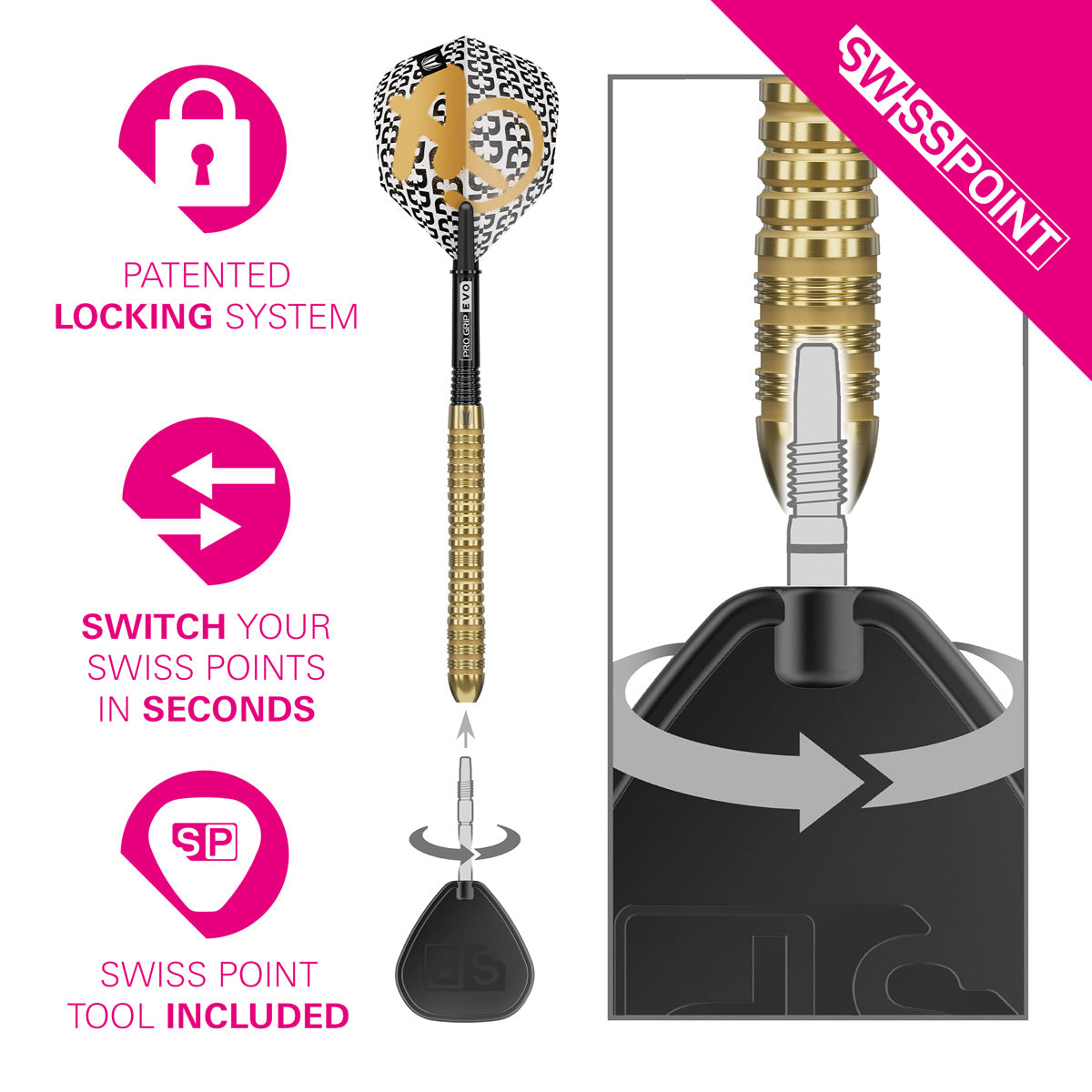 Target Bolide Envy 04 90% Tungsten SP Steel Tip Darts