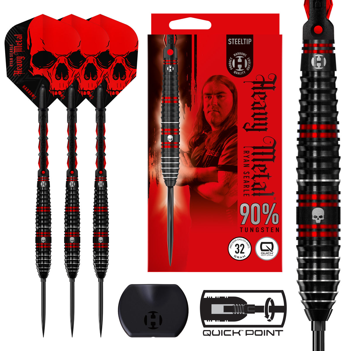 Harrows Ryan Searle Series 1 90% Tungsten QP Steel Tip Darts