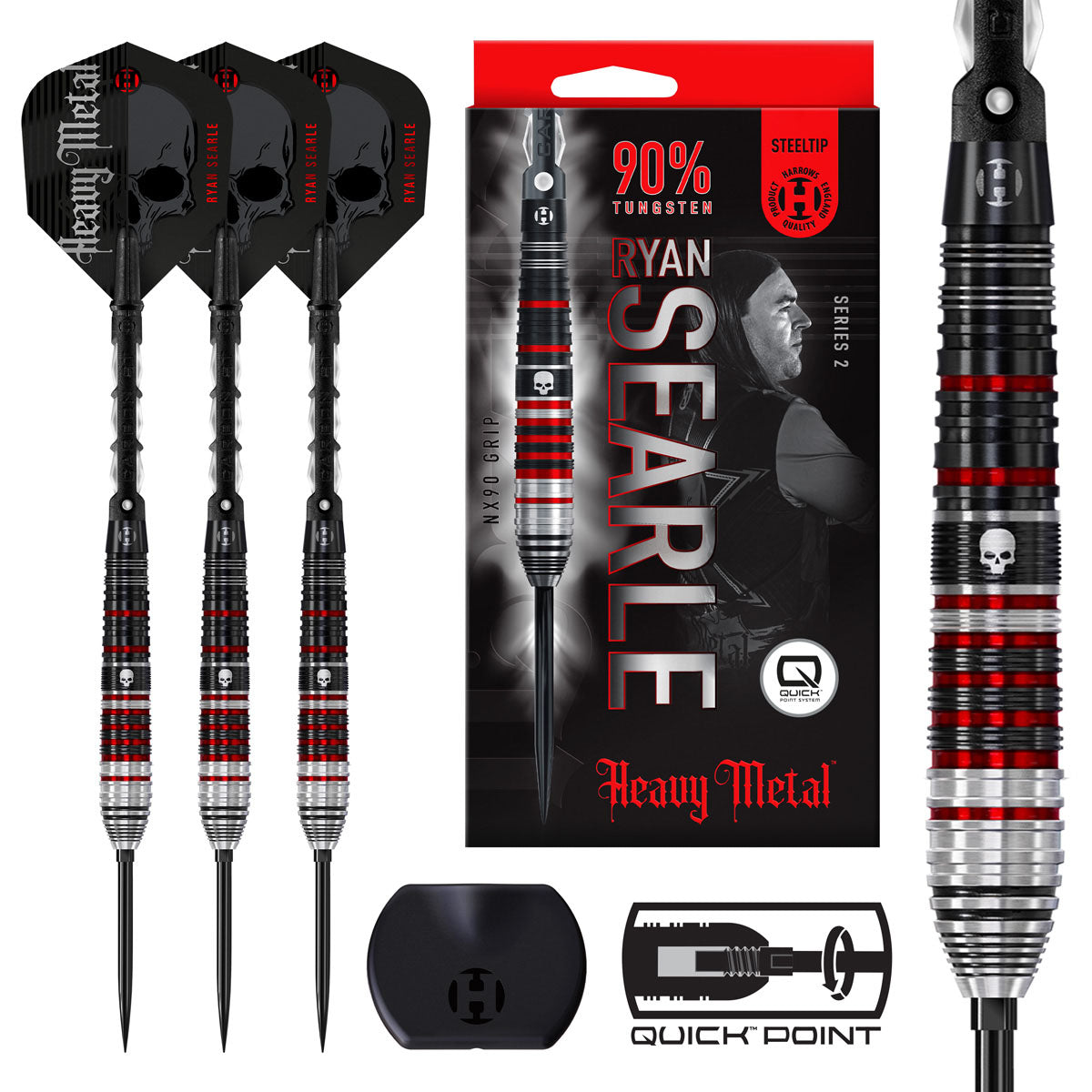 Harrows Ryan Searle Series 2 90% Tungsten QP Steel Tip Darts
