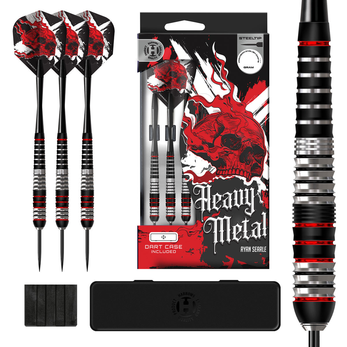 Harrows Heavy Metal Stainless Steel Steel Tip Darts