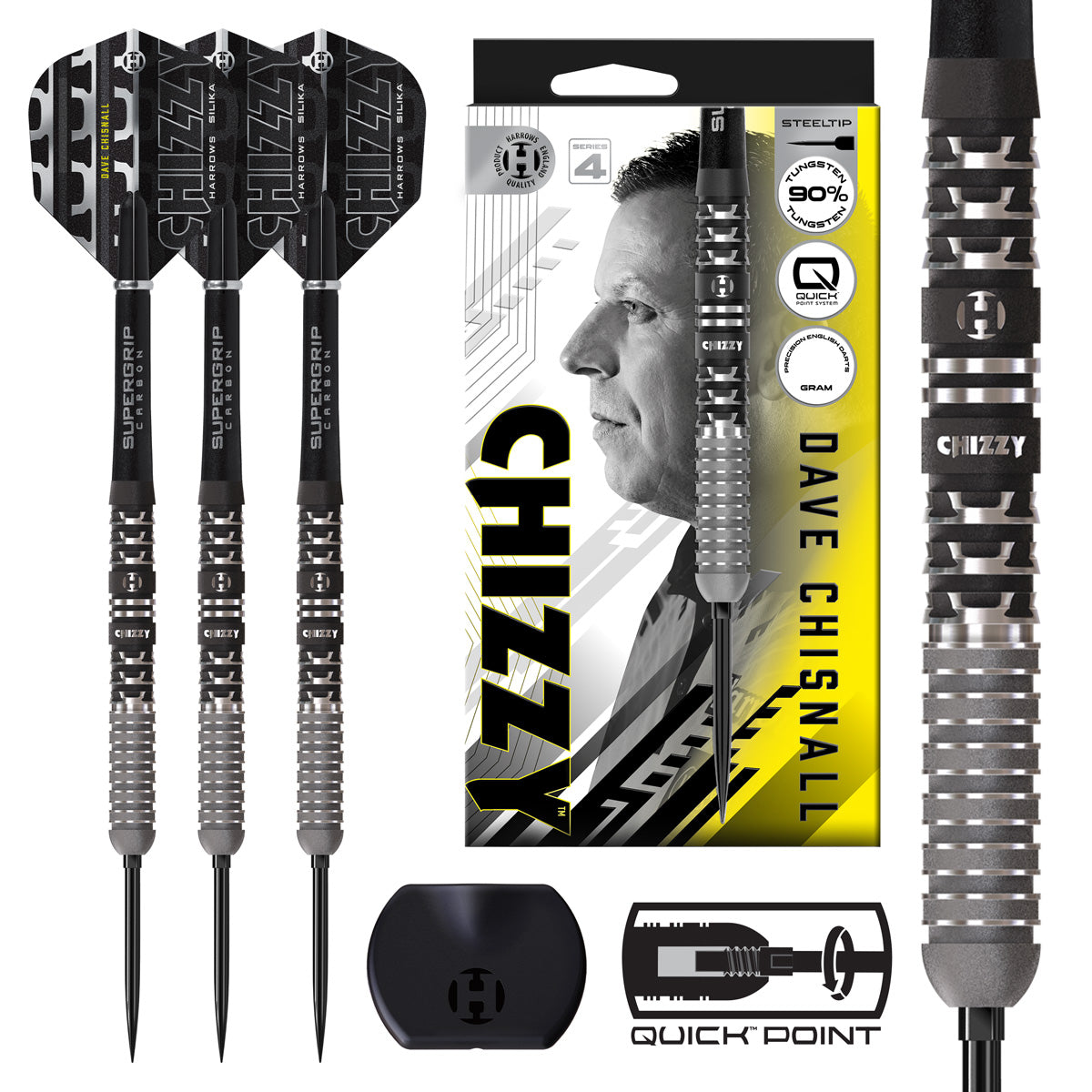 Harrows Dave Chisnall Chizzy Series 4 90% Tungsten QP Steel Tip