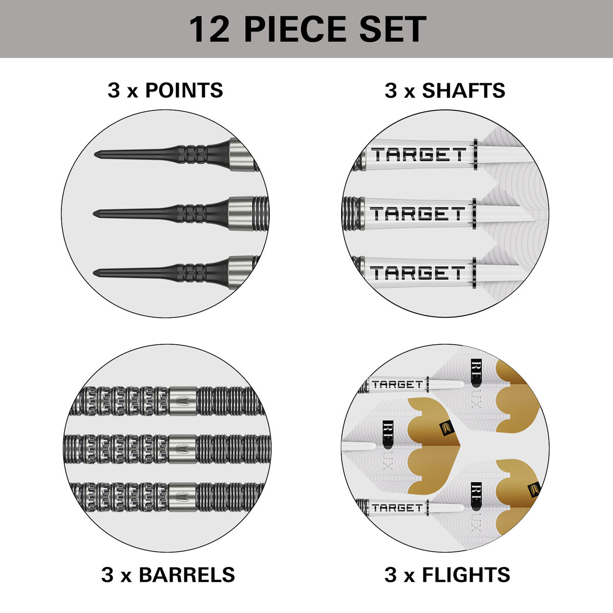 Target Redux 10 90% Tungsten Soft Tip Darts
