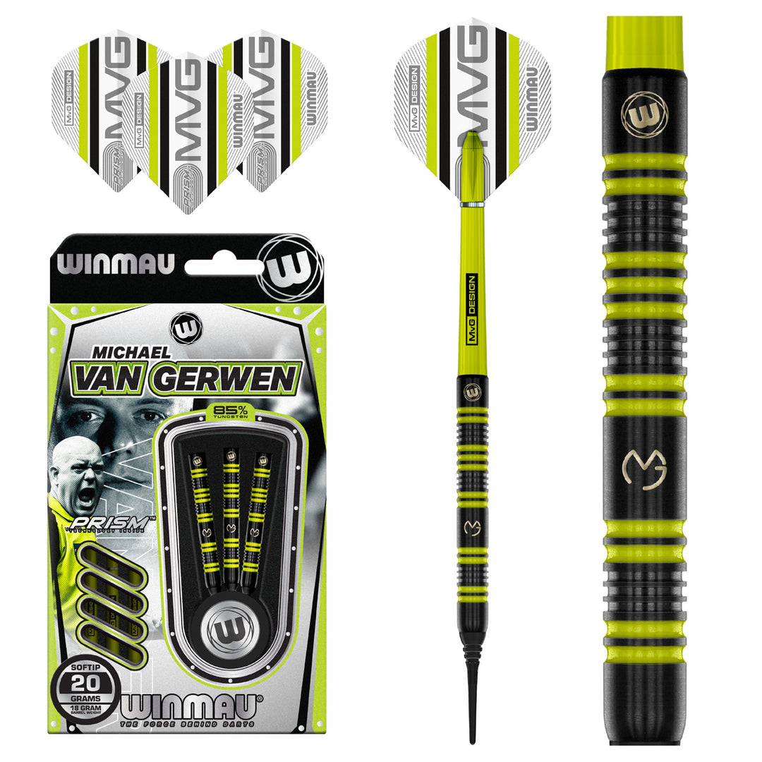 Michael van Gerwen MvG Pro Series 85% Tungsten Soft Tip Darts by Winmau