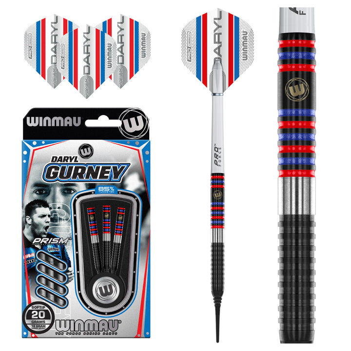 Daryl Gurney Pro Series 85% Tungsten Soft Tip Darts by Winmau