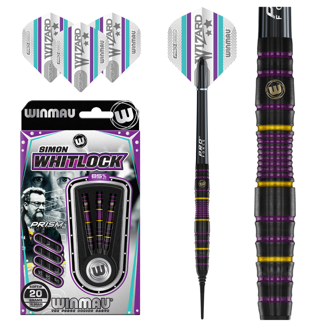 Simon Whitlock Pro Series 85% Tungsten Soft Tip Darts by Winmau