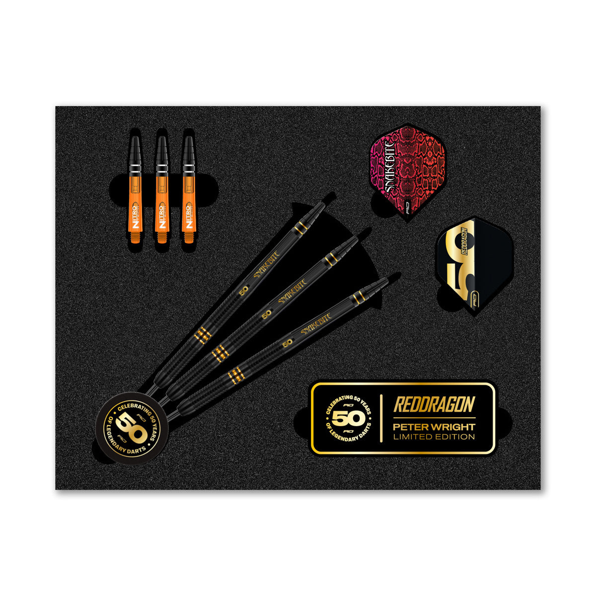Red Dragon Peter Wright 50 Years Limited Edition 90% Tungsten