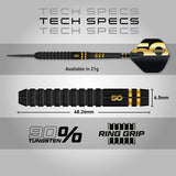 Red Dragon Gian van Veen 50 Years Limited Edition 90% Tungsten Steel Tip Darts