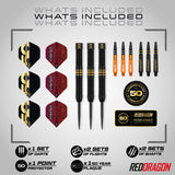Red Dragon Peter Wright 50 Years Limited Edition 90% Tungsten Steel Tip Darts