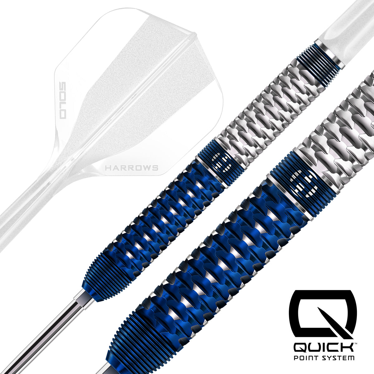 Harrows Geo Parallel 90% Tungsten QP Steel Tip Darts – Double Top