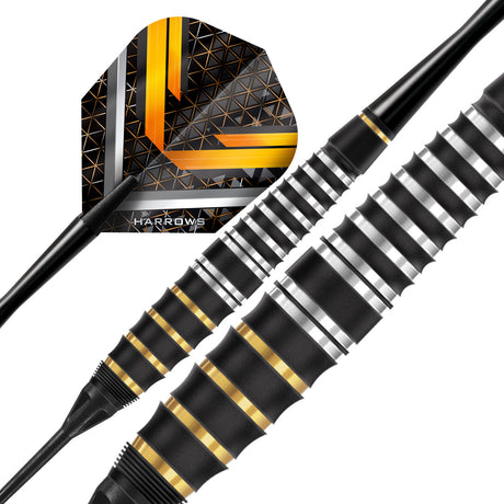 Harrows Vulcan Brass Rubber-Coated Soft Tip Darts