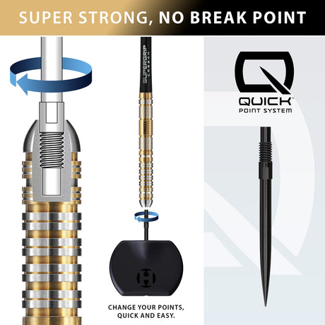 Harrows Dave Chisnall Chizzy Series 2 90% Tungsten QP Steel Tip Darts