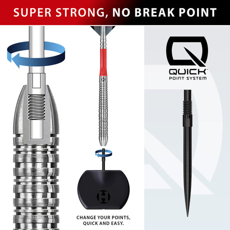 Harrows Damon Heta Series 1 Natural 90% Tungsten QP Steel Tip Darts