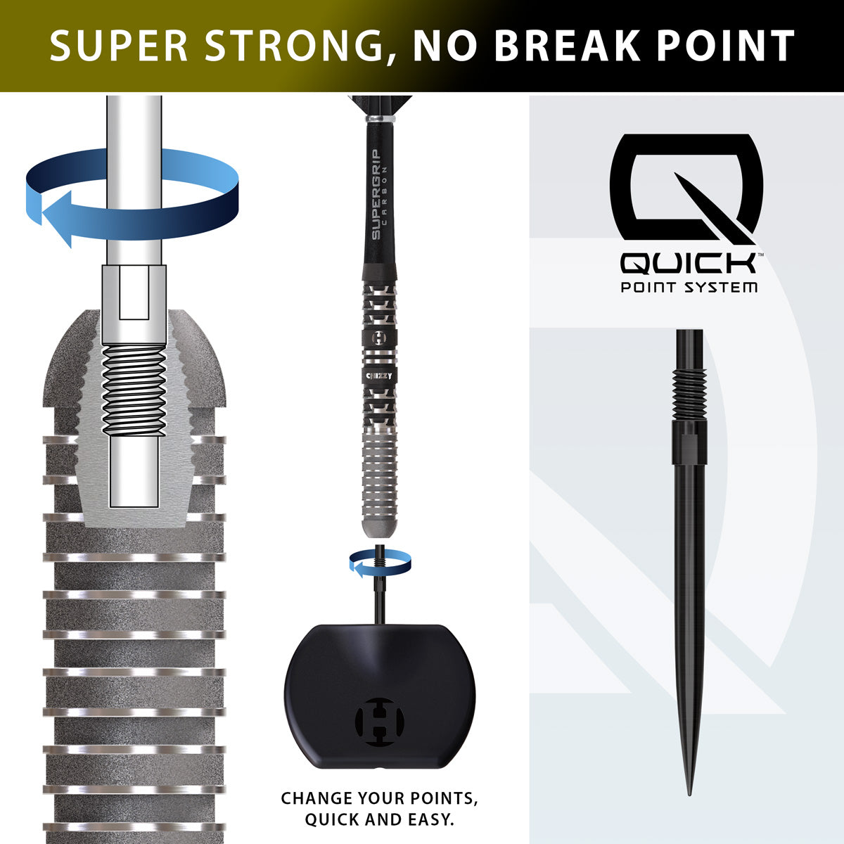 Harrows Dave Chisnall Chizzy Series 4 90% Tungsten QP Steel Tip Darts
