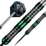 AI Cyberpunk Steel Tip Darts dynamic product image highlighting the full dart setup and futuristic barrel design
