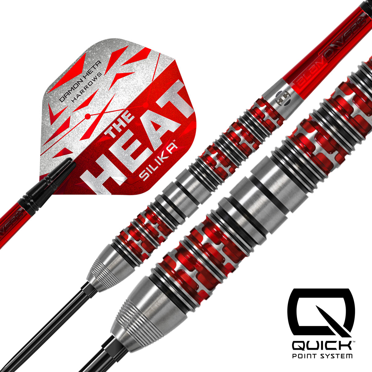 ダーツ Harrows DAMON HETA SERIES 3 STEEL Harrows Damon Heta Series 3 90% Tungsten QP Steel Tip Darts