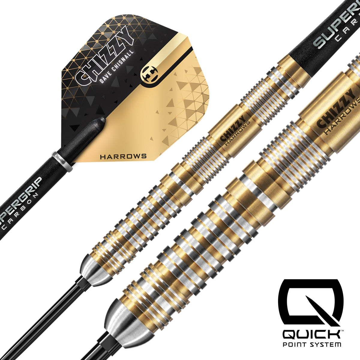 Harrows Dave Chisnall Chizzy Series 2 90% Tungsten QP Steel Tip Darts