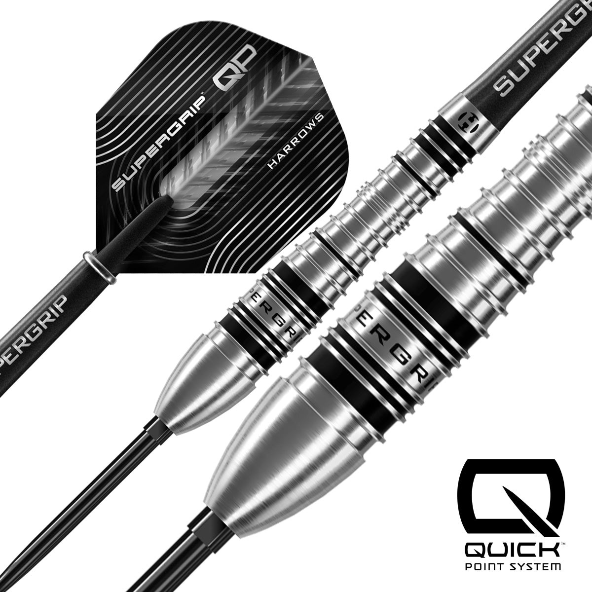 Harrows Supergrip Bomb 90% Tungsten QP Steel Tip Darts