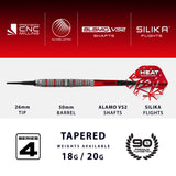 Harrows Damon Heta Series 4 90% Tungsten Soft Tip Darts