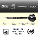 Harrows Dave Chisnall Chizzy Series 4 90% Tungsten Soft Tip Darts