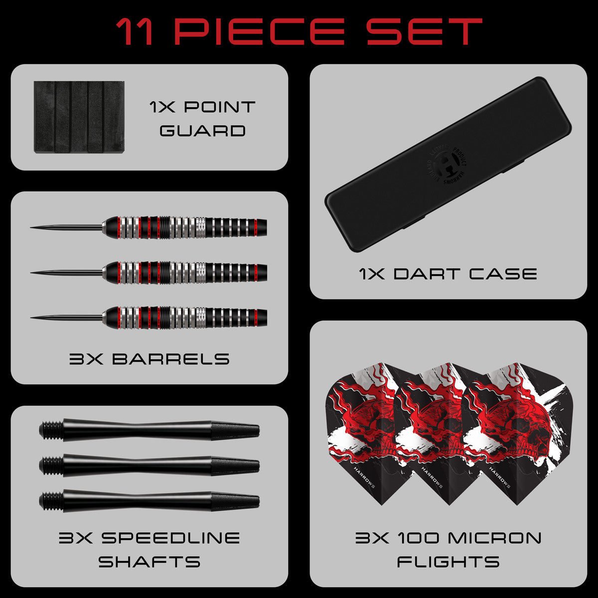 Harrows Heavy Metal Stainless Steel Steel Tip Darts