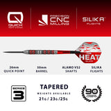 Harrows Damon Heta Series 3 90% Tungsten QP Steel Tip Darts
