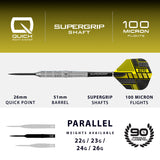 Harrows NX-90 Parallel 90% Tungsten QP Steel Tip Darts