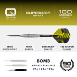 Harrows NX-90 Bomb 90% Tungsten QP Steel Tip Darts