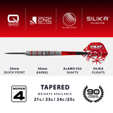Harrows Damon Heta Series 4 90% Tungsten QP Steel Tip Darts