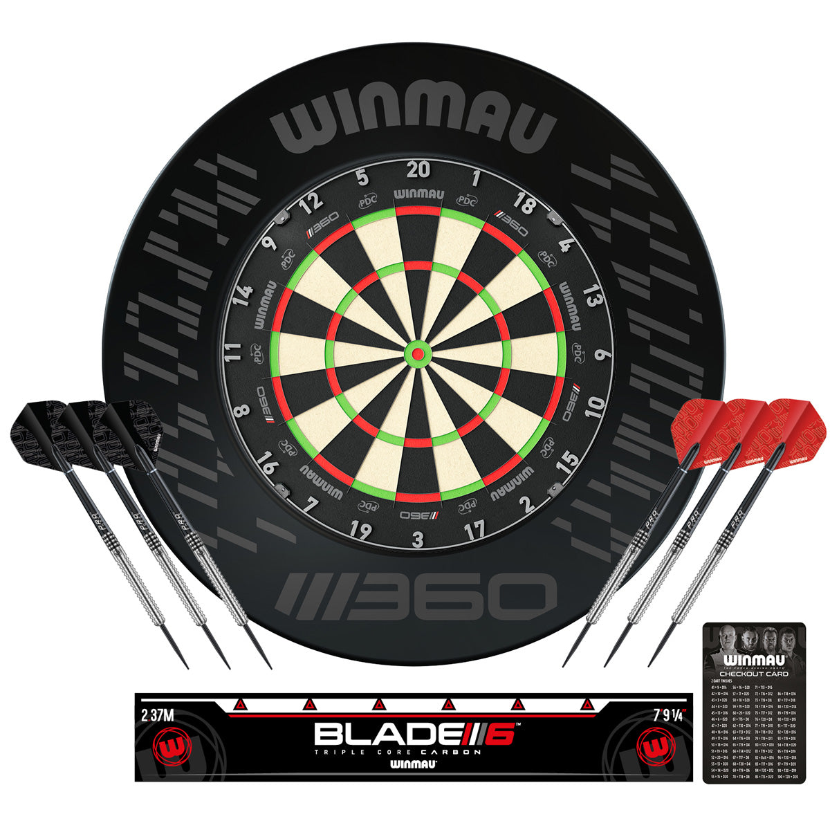Winmau Blade 360 Triple Core Dartboard & Surround Bundle