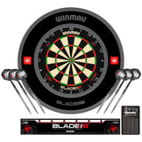 Winmau Blade 6 Triple Core Dartboard & Surround Bundle