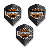 Harley Davidson Carbon Orange Logo Standard Dart Flights