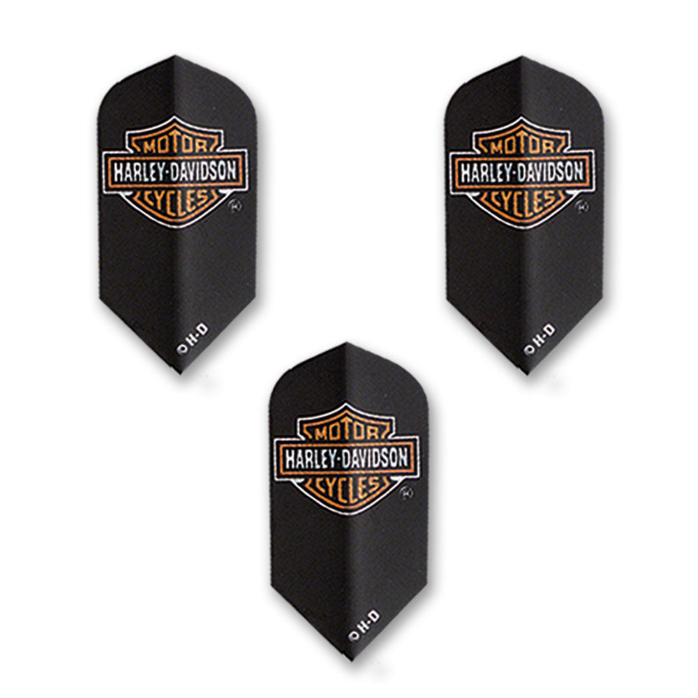 Harley Davidson Black Orange Logo Slim Dart Flights