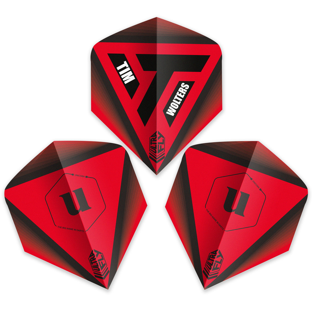 Timwol Tim Wolters Ultrafly BW Dart Flights by Unicorn – Double Top Darts
