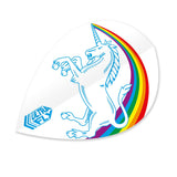 Unicorn Ultrafly White Rainbow Pear Dart Flights