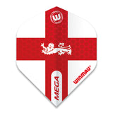 Winmau Mega Standard England St George Dart Flights (6900.130) [Standard Shape]