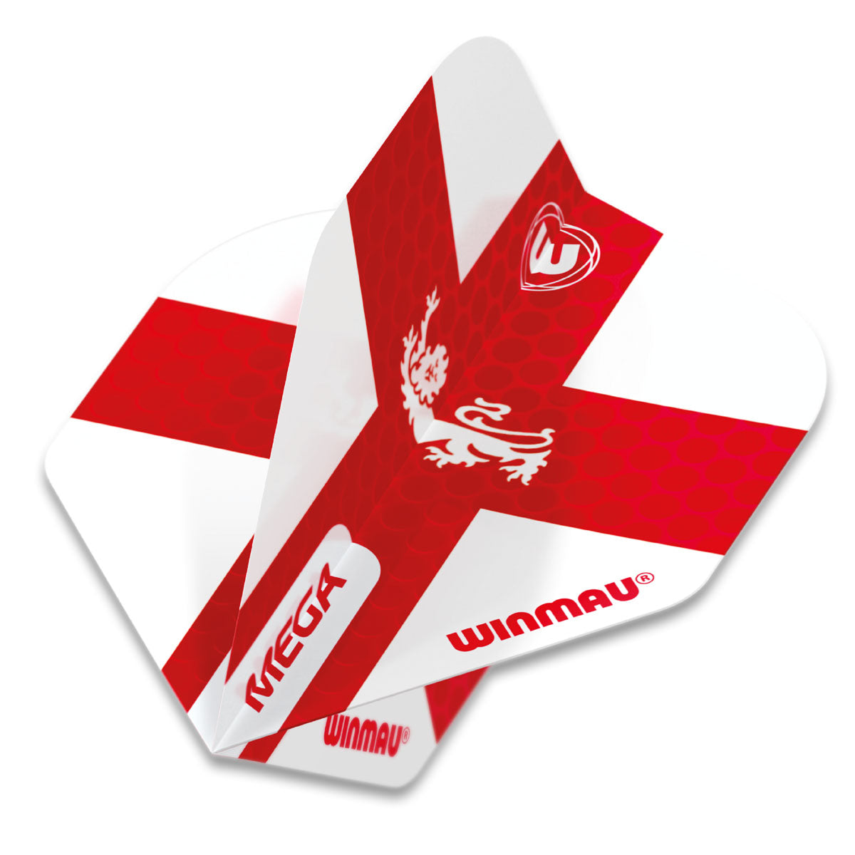 Winmau Mega Standard England St George Dart Flights (6900.130) [Standard Shape]