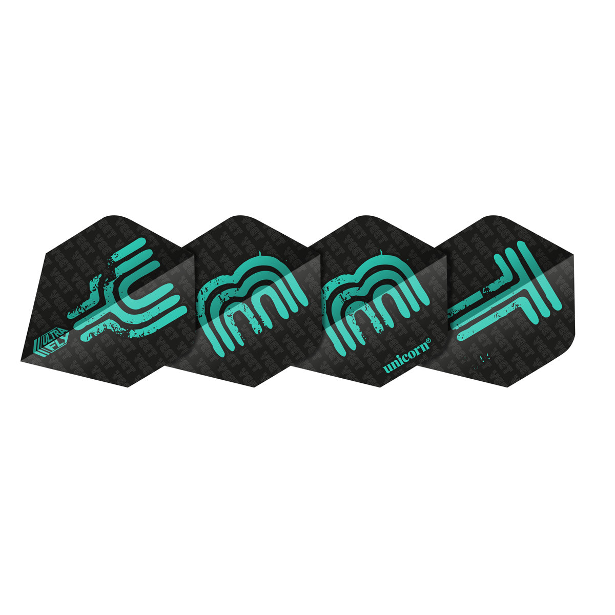 Ultrafly.100 YEET Aqua Standard Dart Flights by Unicorn