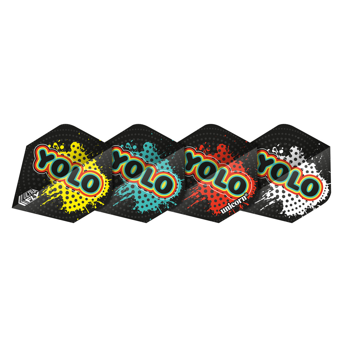 Ultrafly.100 YOLO Paint Standard Dart Flights by Unicorn