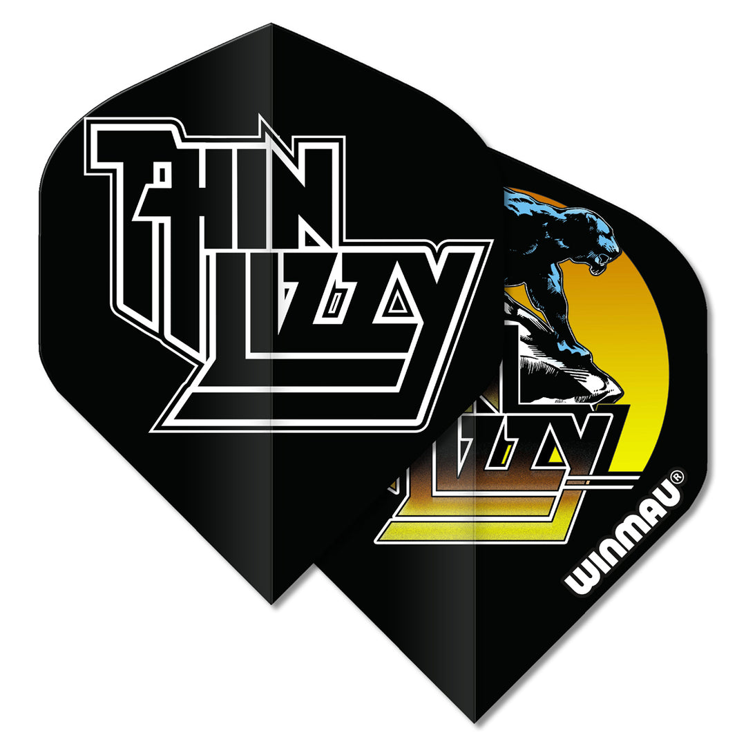 Rock Legends Thin Lizzy Black Dart Flights by Winmau