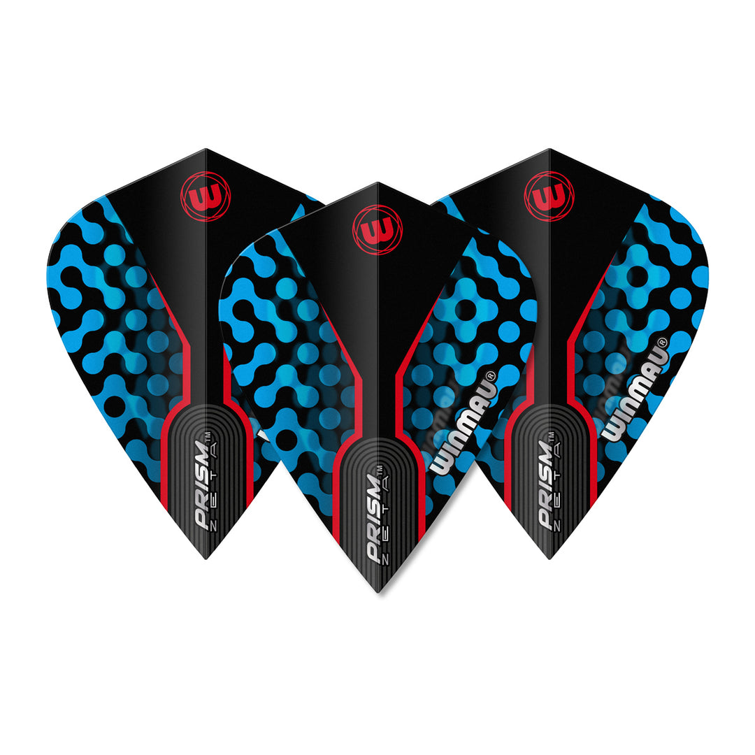 Prism Zeta Blue, Black & Red Kite Flight by Winmau