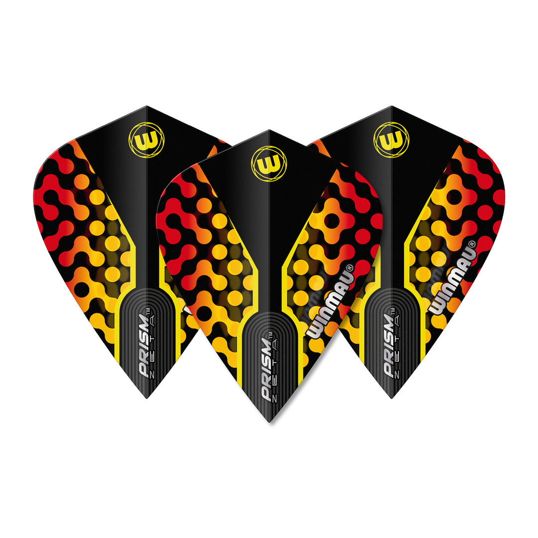 Prism Zeta Black, Yellow & Red Kite Flight by Winmau