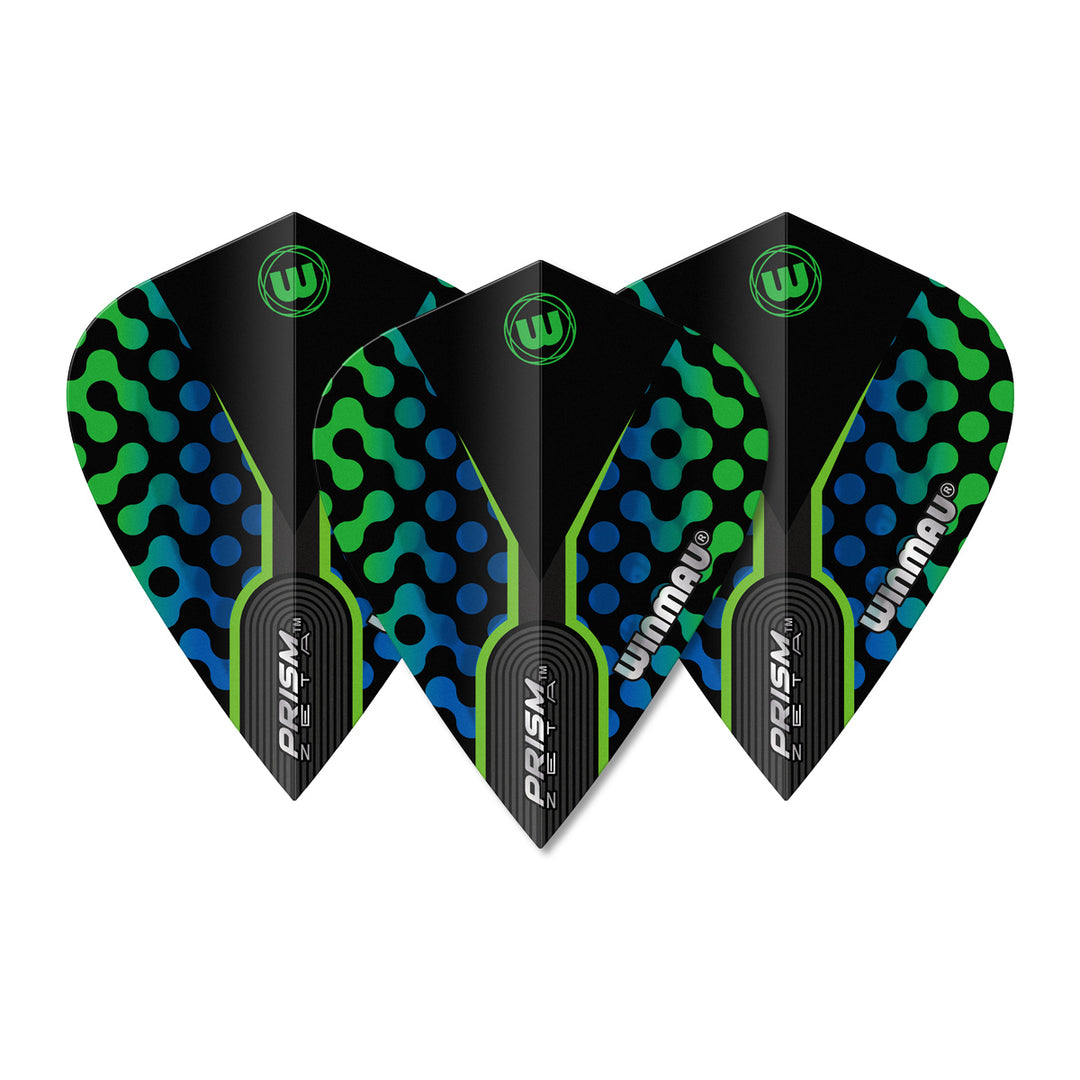 Prism Zeta Blue, Black & Green Kite Flight by Winmau