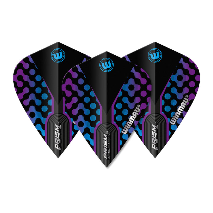 Prism Zeta Blue, Black & Purple Kite Flight by Winmau