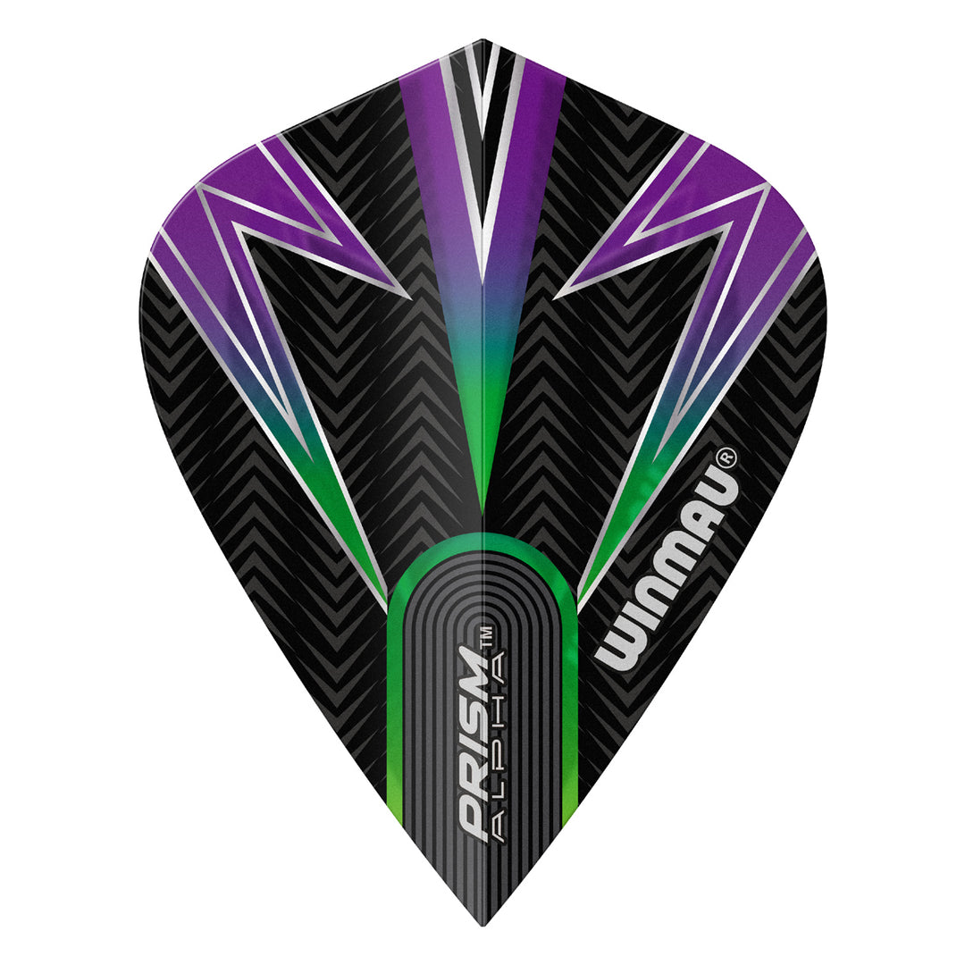 Prism Alpha Black, Green & Purple Kite Flight by Winmau