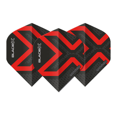 Winmau Blade X Prism Delta Metallic Black & Red Dart Flights