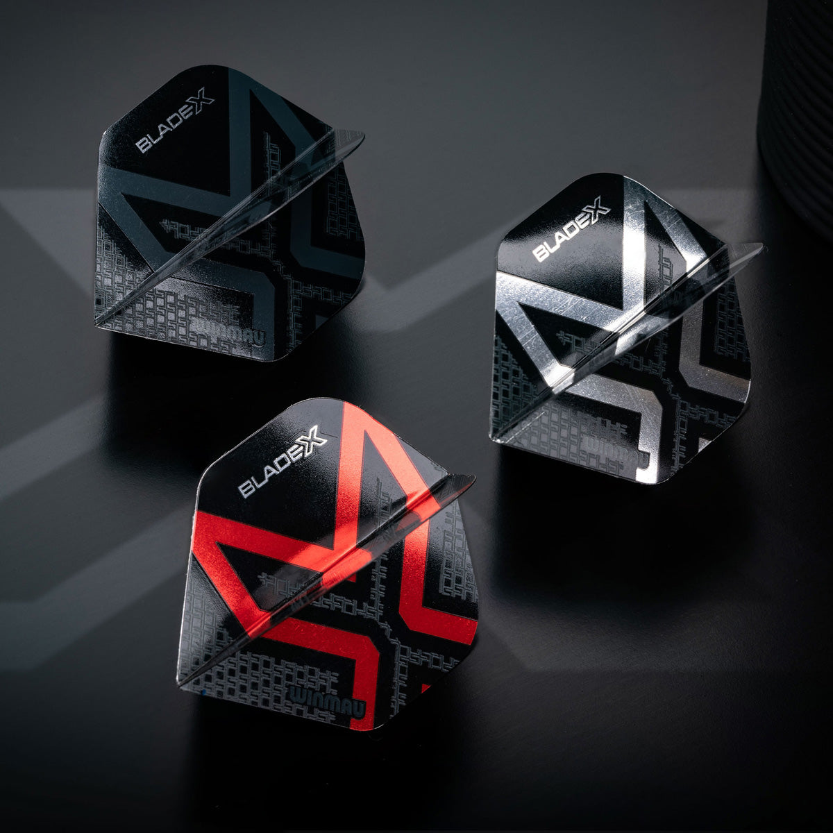 Winmau Blade X Prism Delta Metallic Black Dart Flights