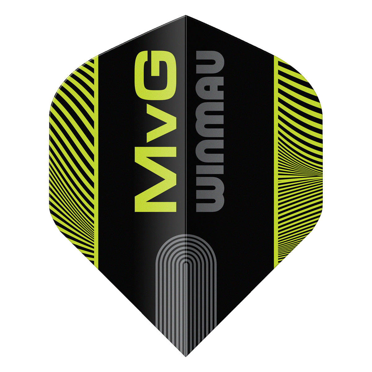 Winmau Prism Delta MvG Black with Green No2 Dart Flights